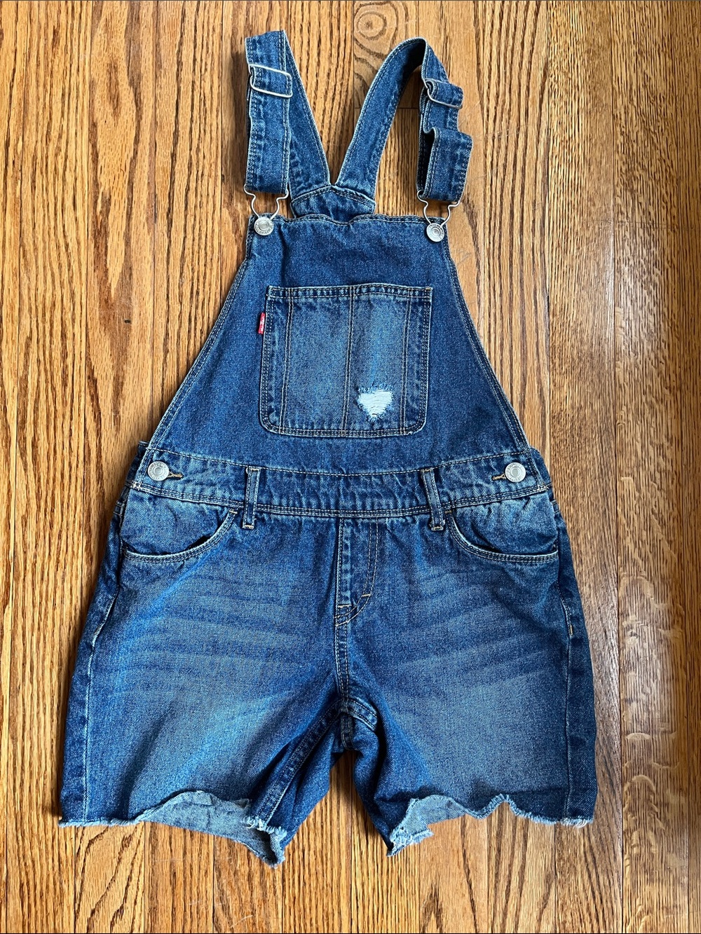 Levi's Dark Blue Denim Kids Shortalls Size 10